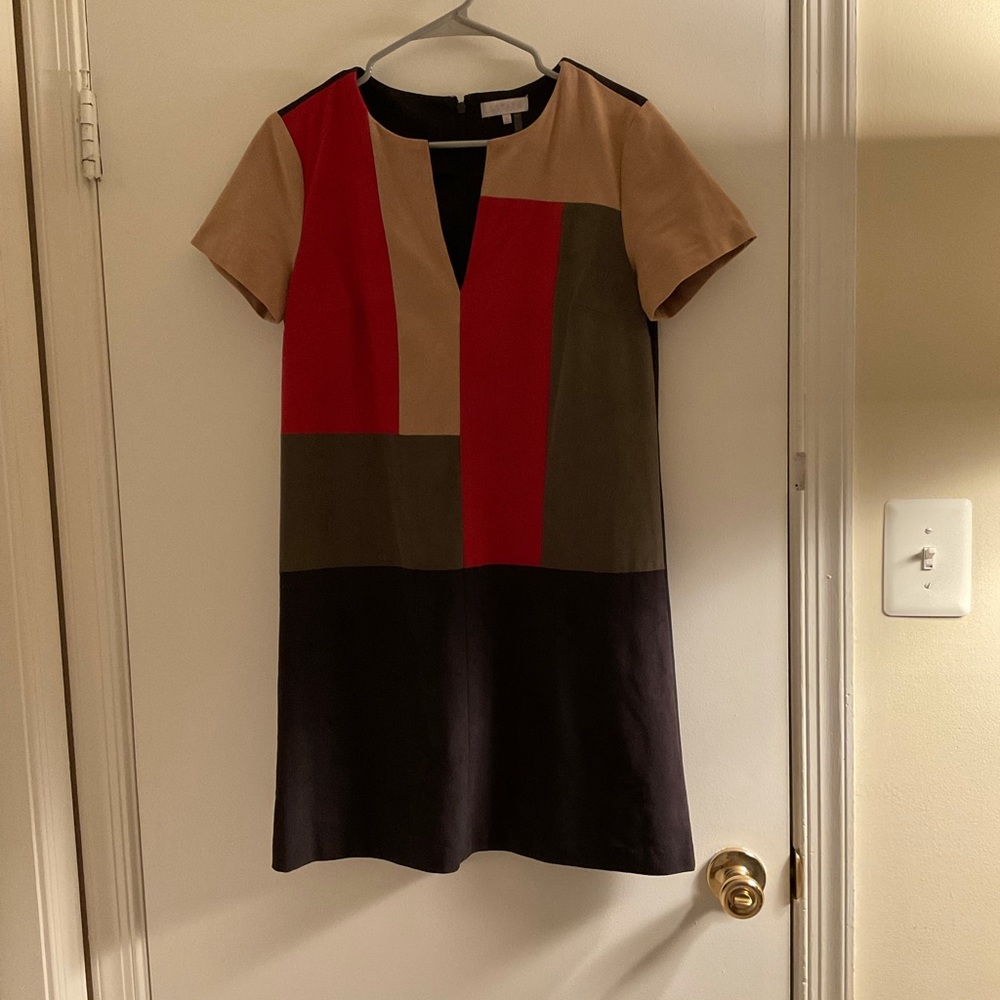 1 State Faux Suede Shift Dress—S